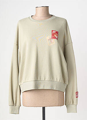 Sweat-shirt broderie manches longues vert RAGWEAR femme