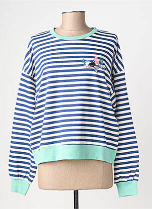Sweat-shirt broderie manches longues bleu RAGWEAR femme