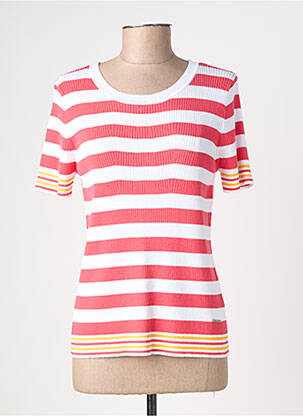 Pull stretch manches courtes rose RAGWEAR femme