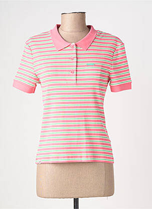 Polo imprimé rayures manches courtes rose RAGWEAR femme