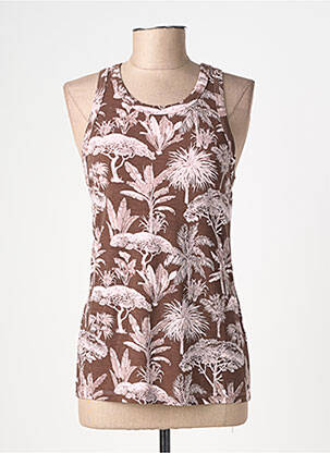 Débardeur stretch sans manche marron RAGWEAR femme