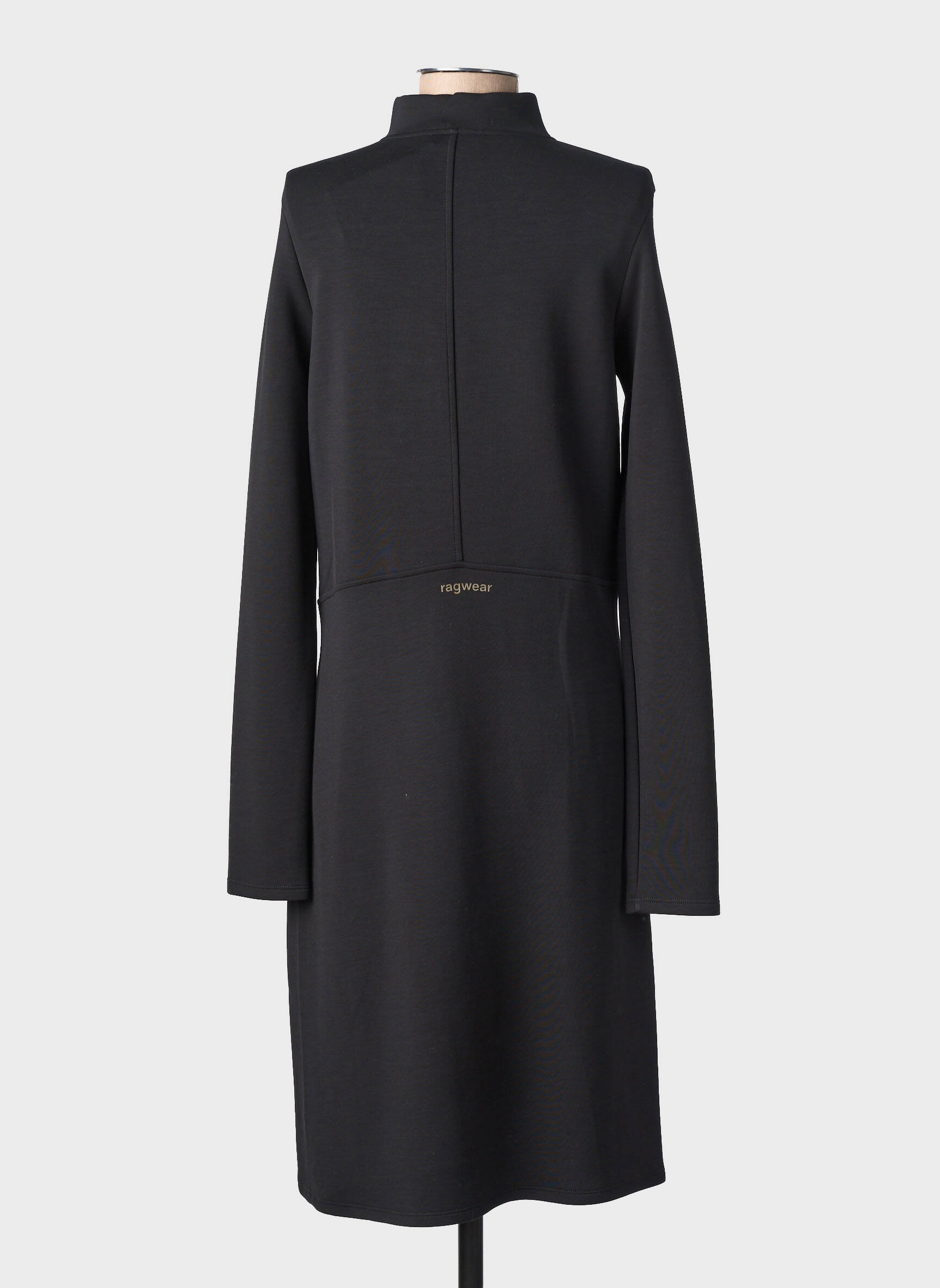 Robe mi-longue manches longues manches longues noir RAGWEAR femme