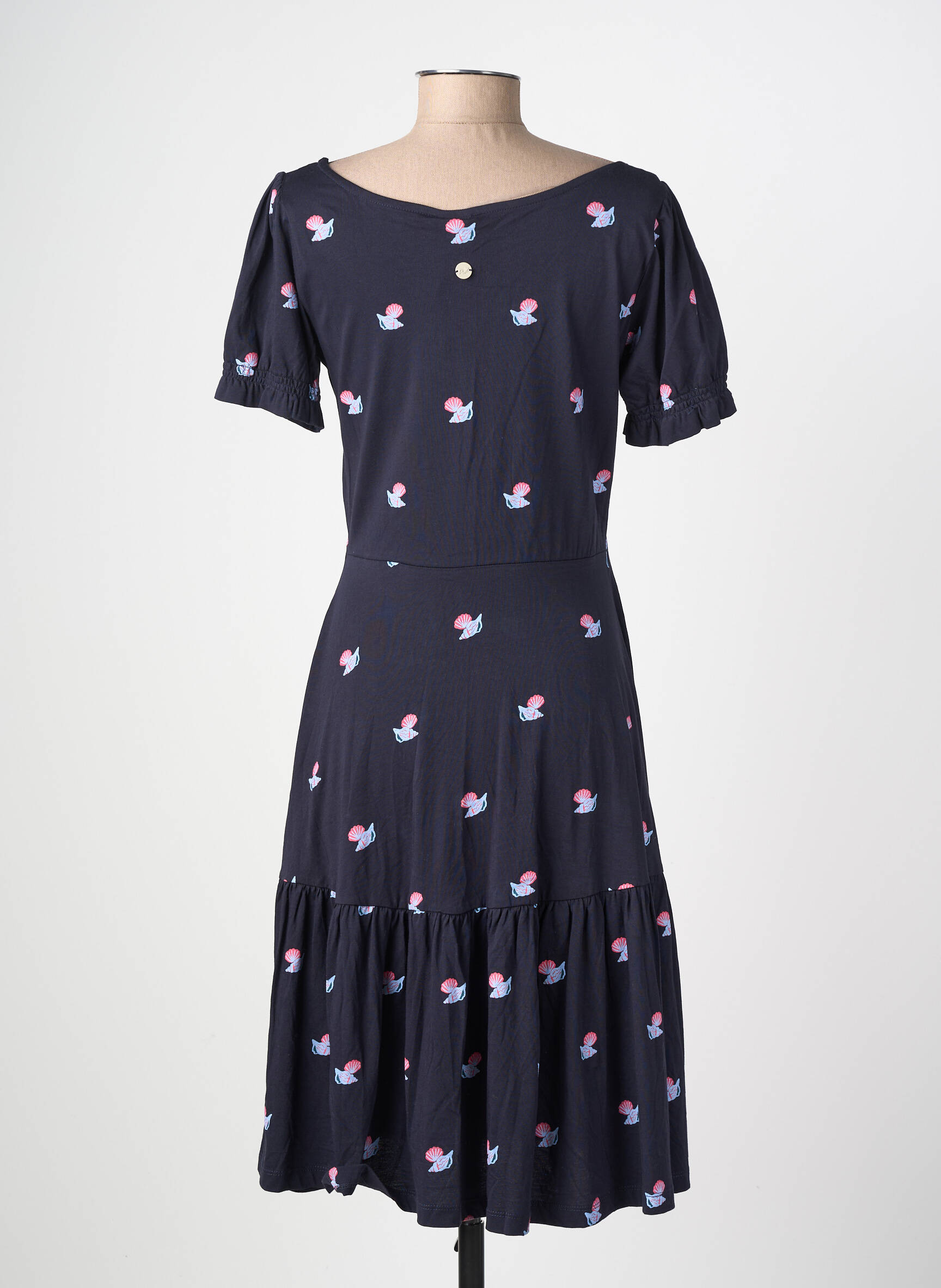 Robe mi-longue manches courtes manches courtes bleu RAGWEAR femme