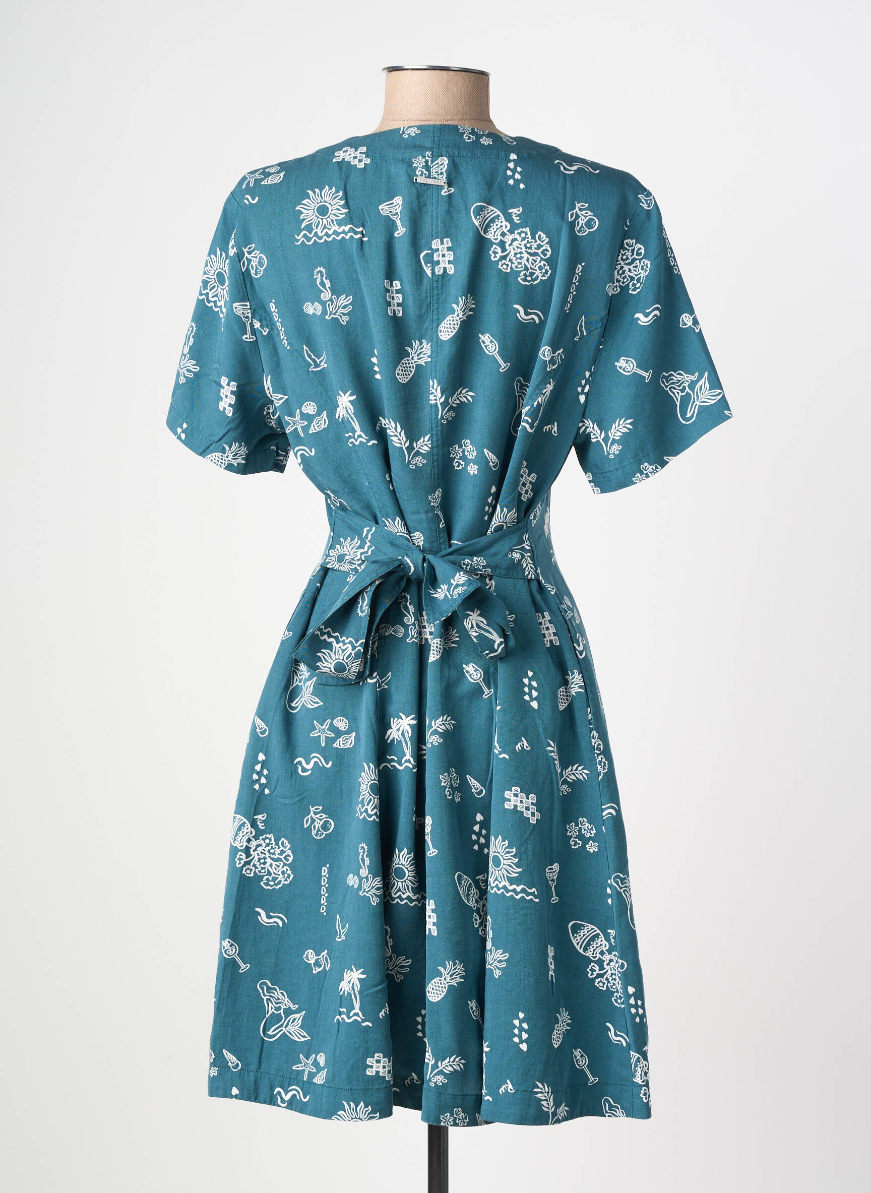 Robe courte manches courtes manches courtes vert RAGWEAR femme