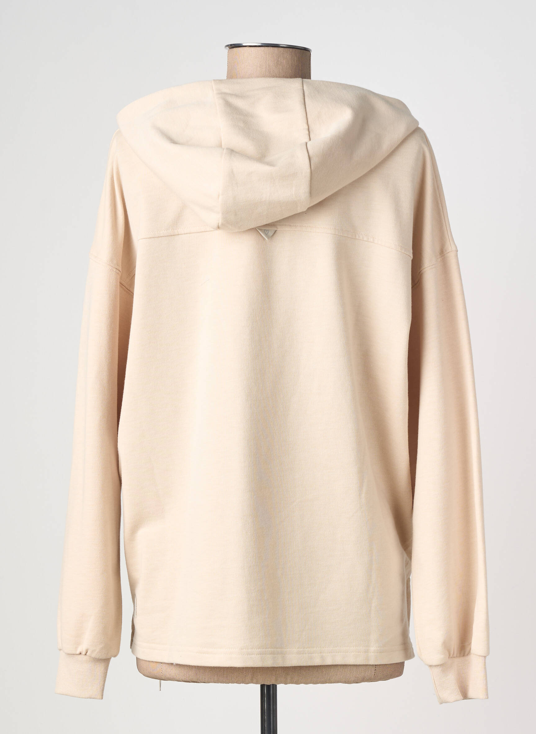 Sweat-shirt à capuche stretch manches longues beige RAGWEAR femme
