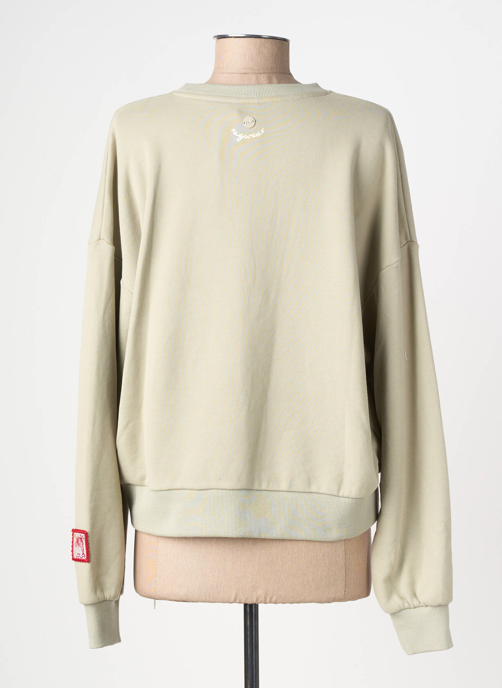 Sweat-shirt broderie manches longues vert RAGWEAR femme