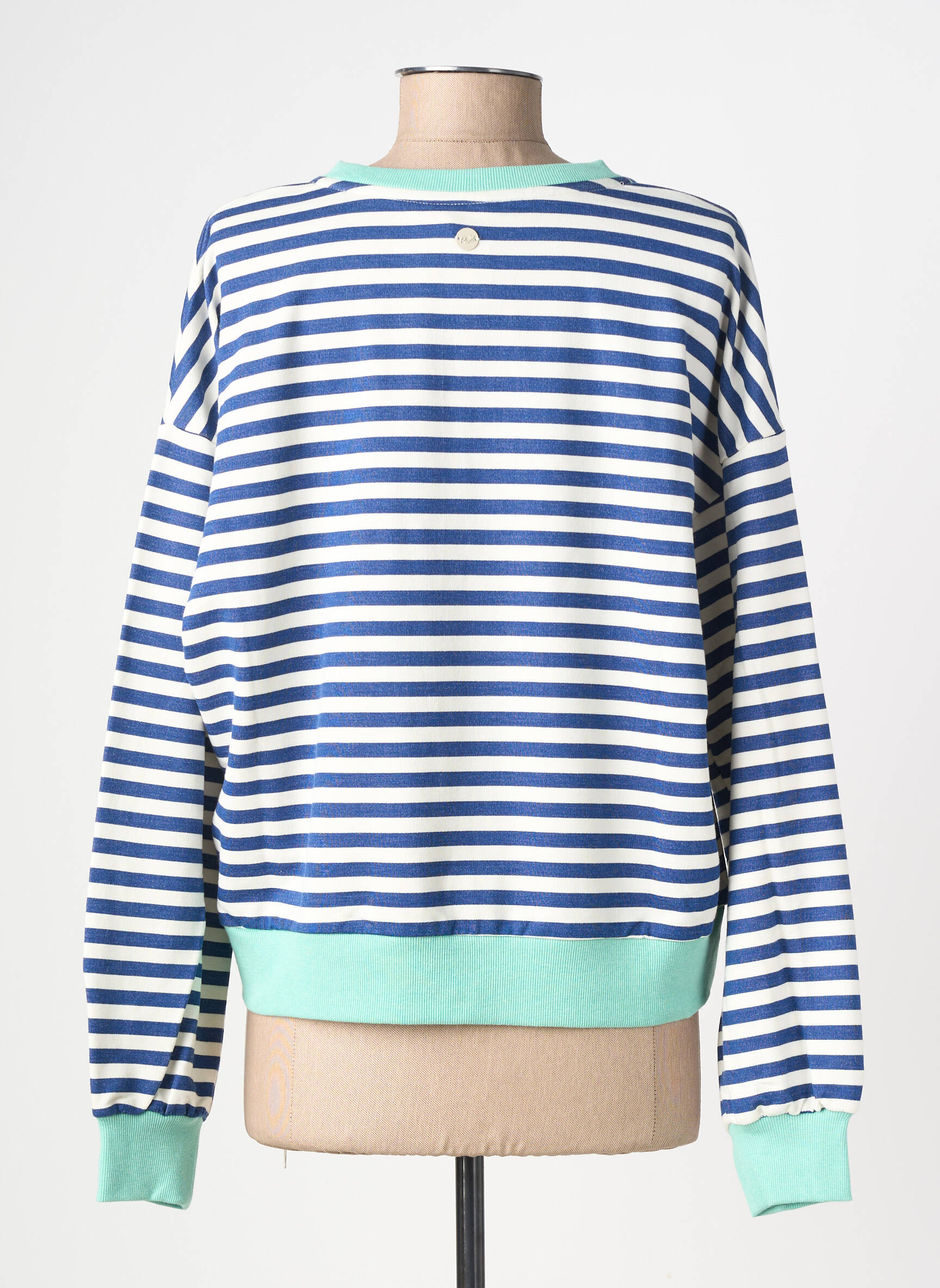 Sweat-shirt broderie manches longues bleu RAGWEAR femme