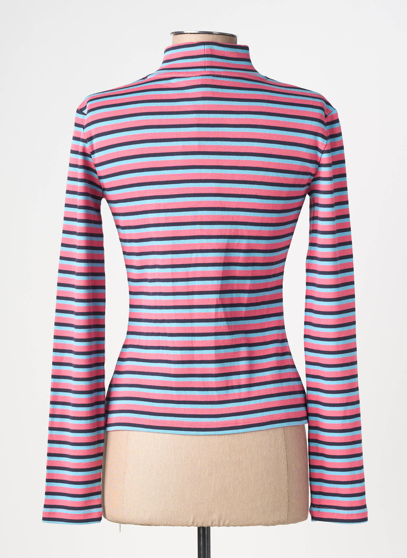Sous-pull imprimé rayures manches longues rose RAGWEAR femme