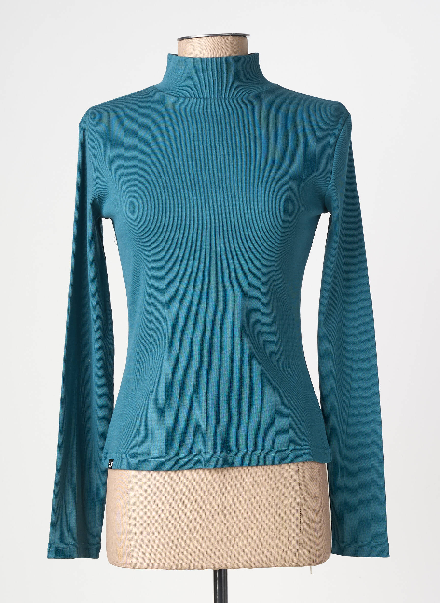 Sous-pull tissage côtelé manches longues vert RAGWEAR femme