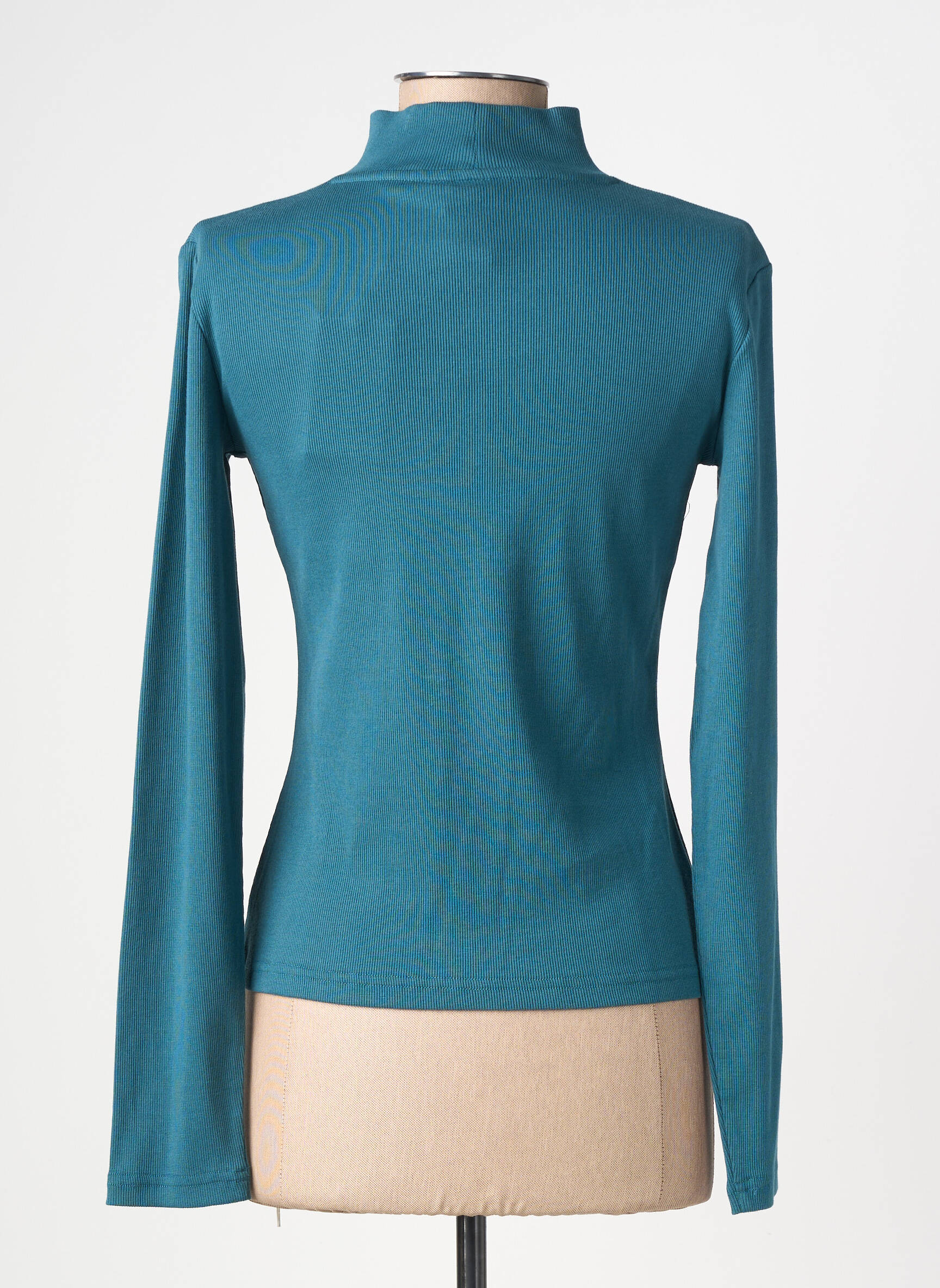 Sous-pull tissage côtelé manches longues vert RAGWEAR femme