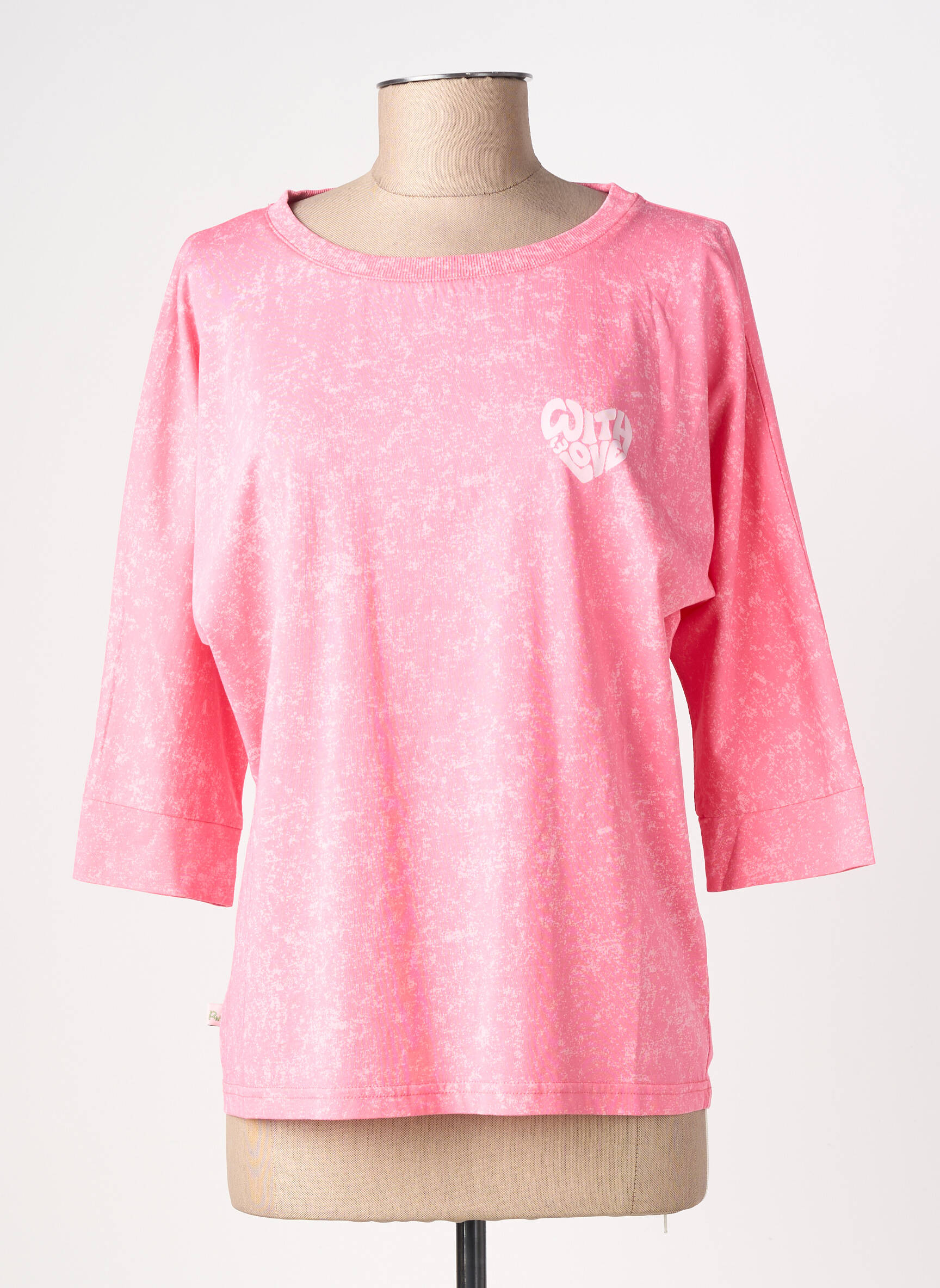 T-shirt manches 3/4 manches 3/4 rose RAGWEAR femme