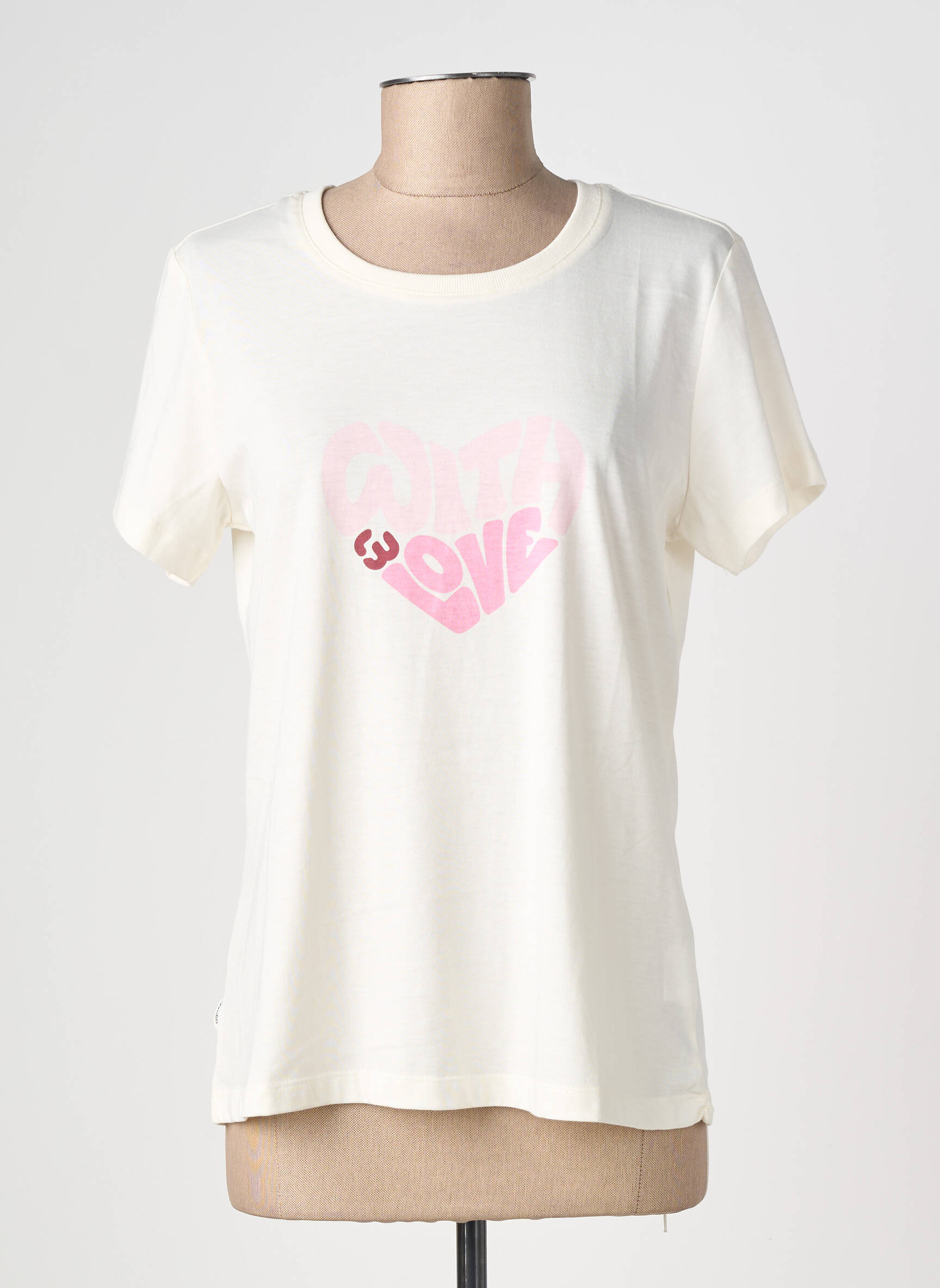 T-shirt stretch manches courtes beige RAGWEAR femme