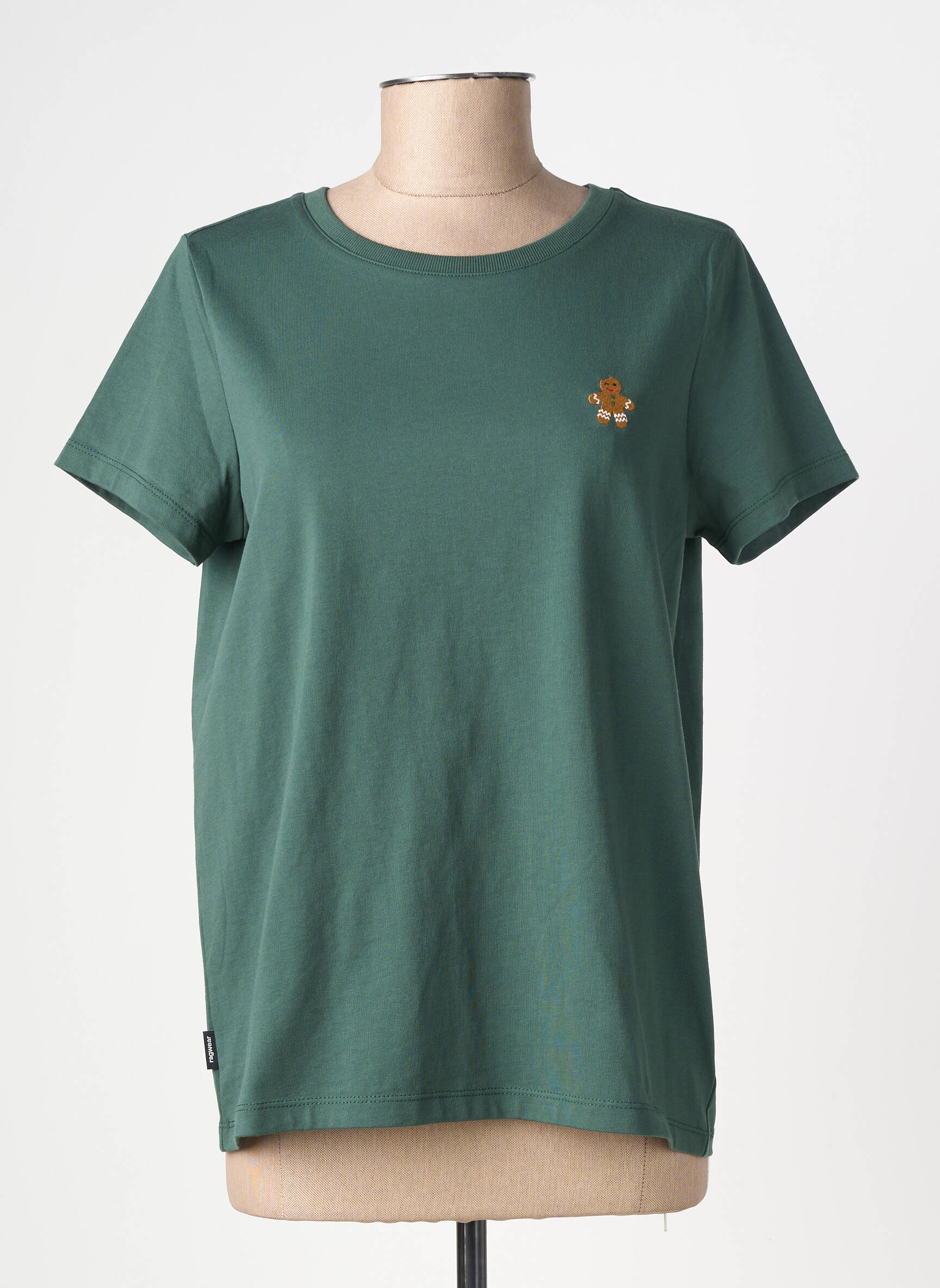 T-shirt stretch manches courtes vert RAGWEAR femme