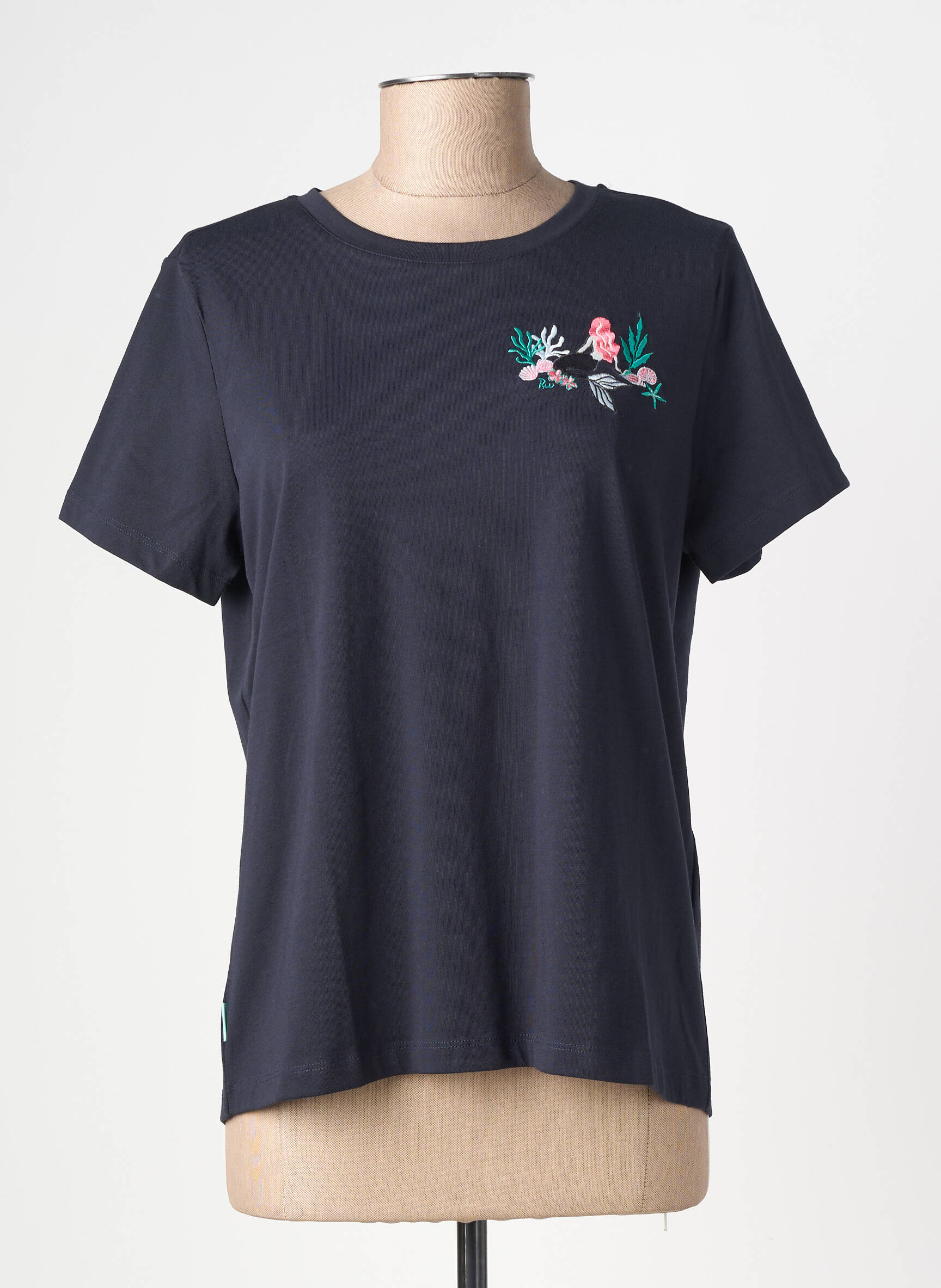 T-shirt stretch manches courtes bleu RAGWEAR femme