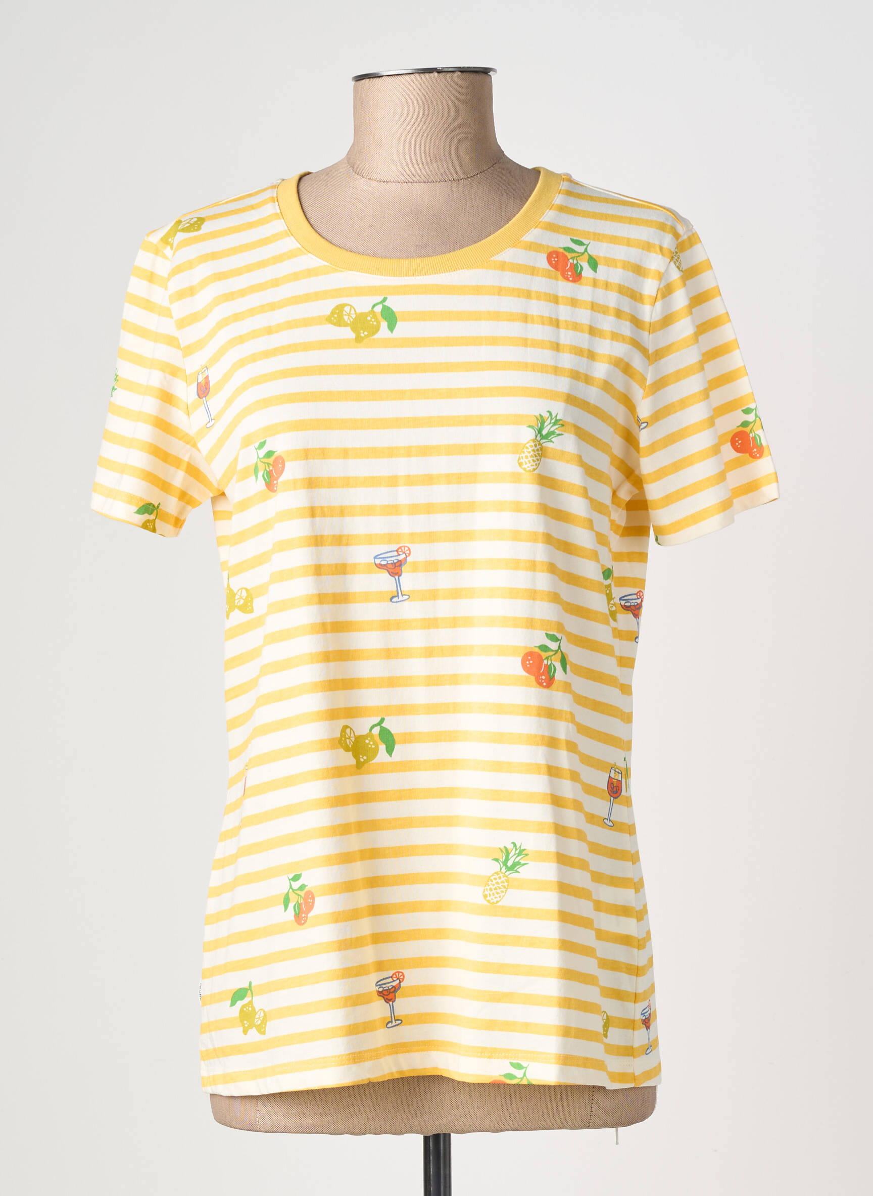 T-shirt stretch manches courtes jaune RAGWEAR femme