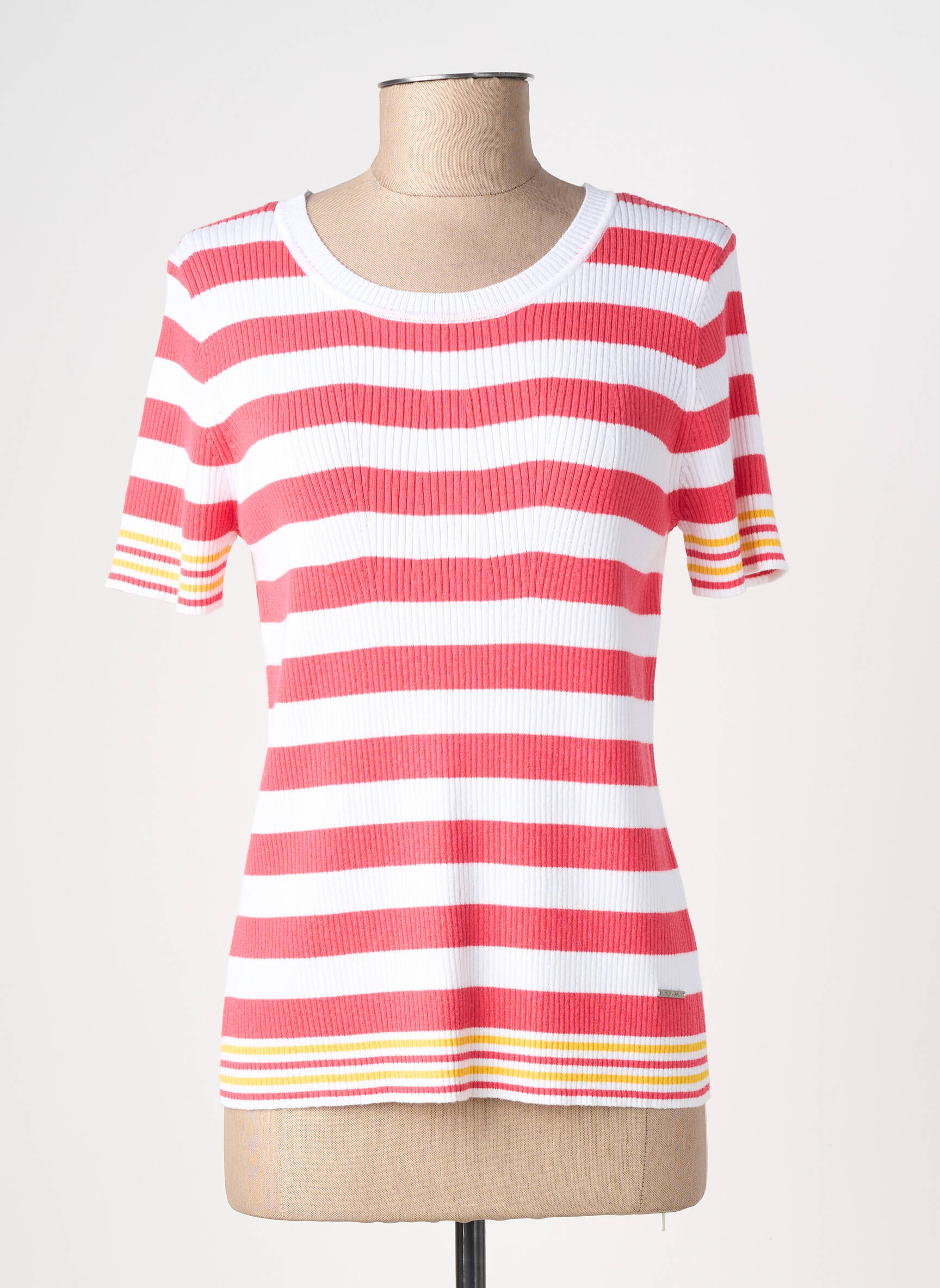 Pull stretch manches courtes rose RAGWEAR femme