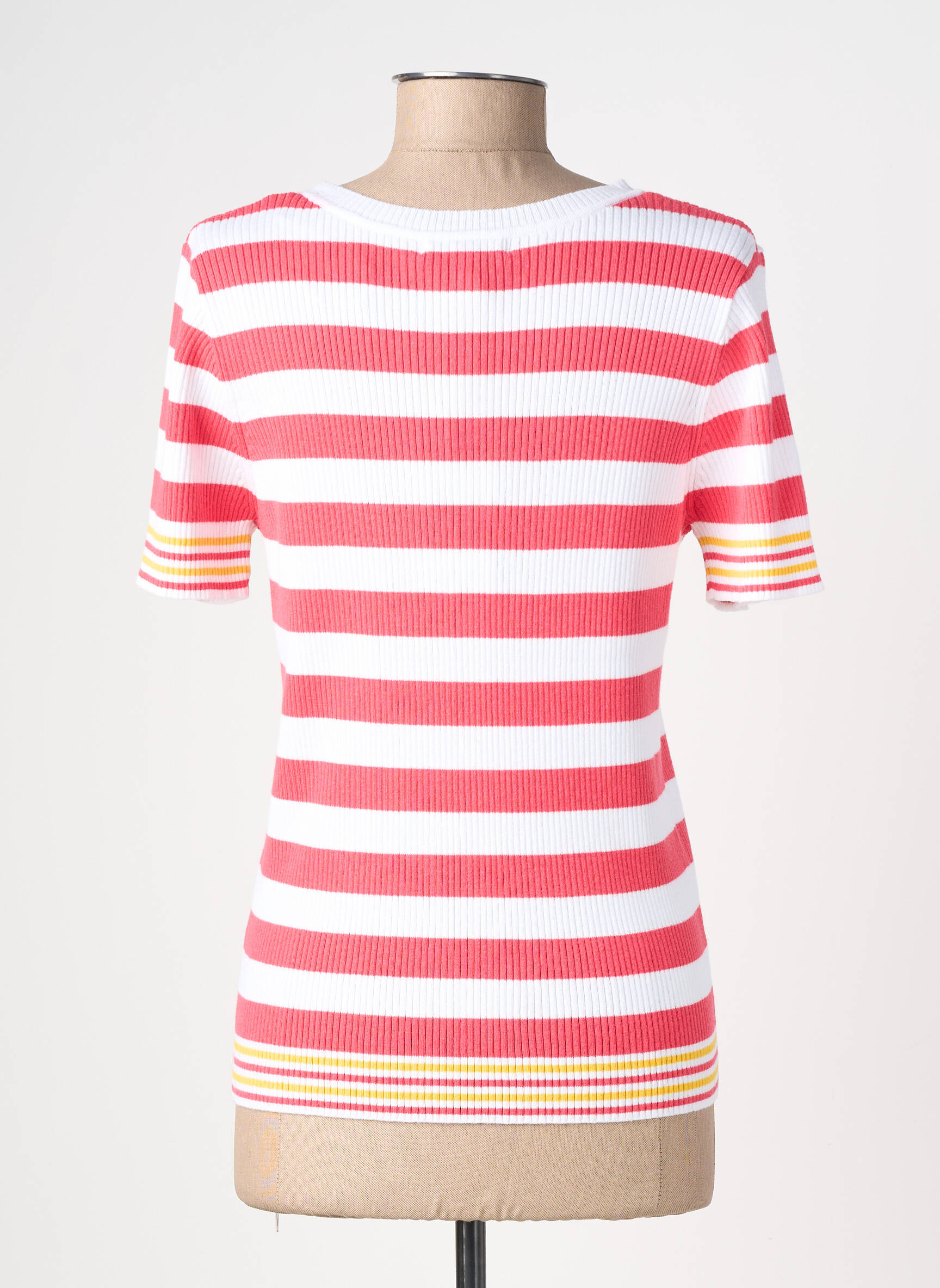 Pull stretch manches courtes rose RAGWEAR femme