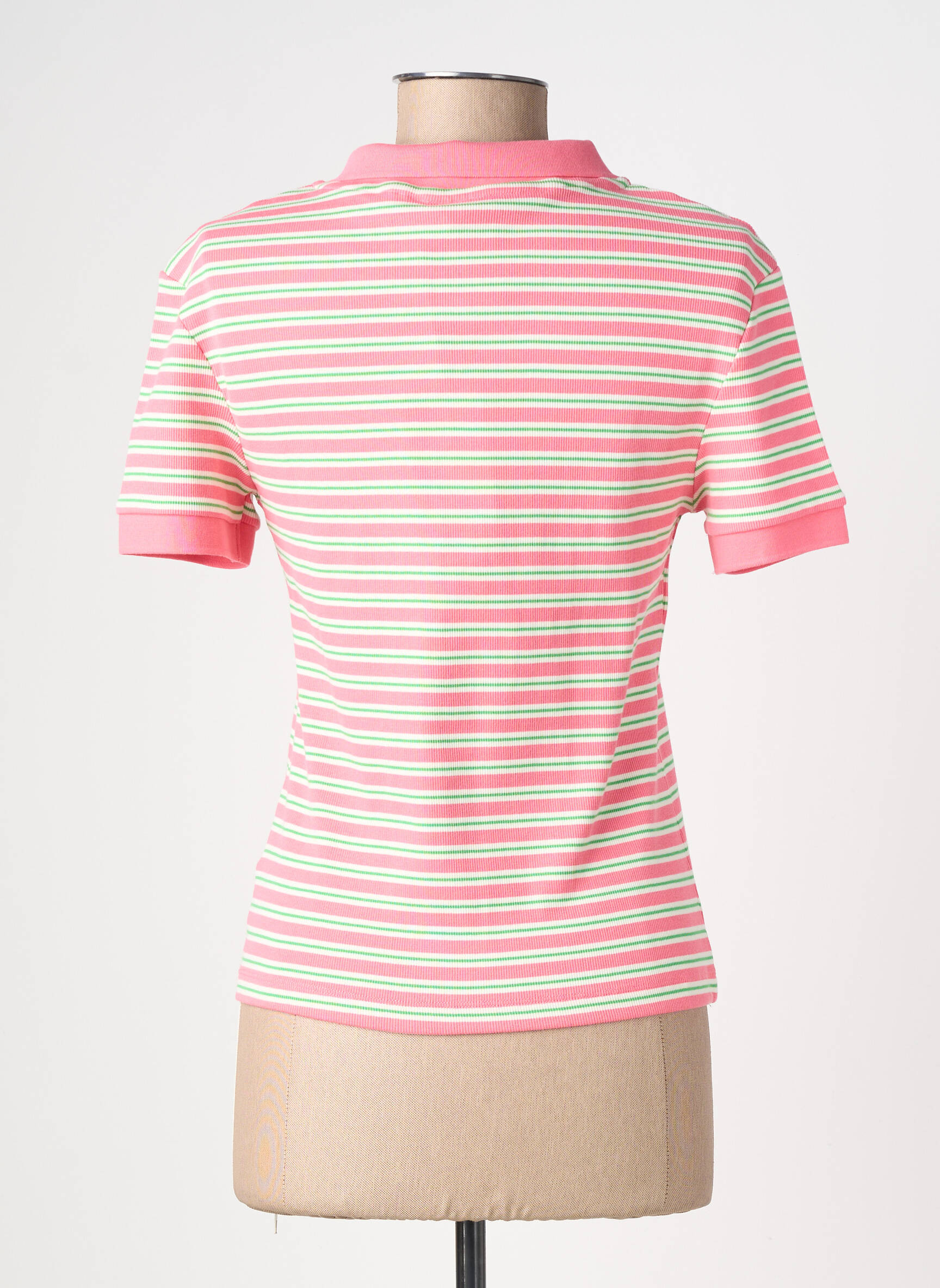 Polo imprimé rayures manches courtes rose RAGWEAR femme