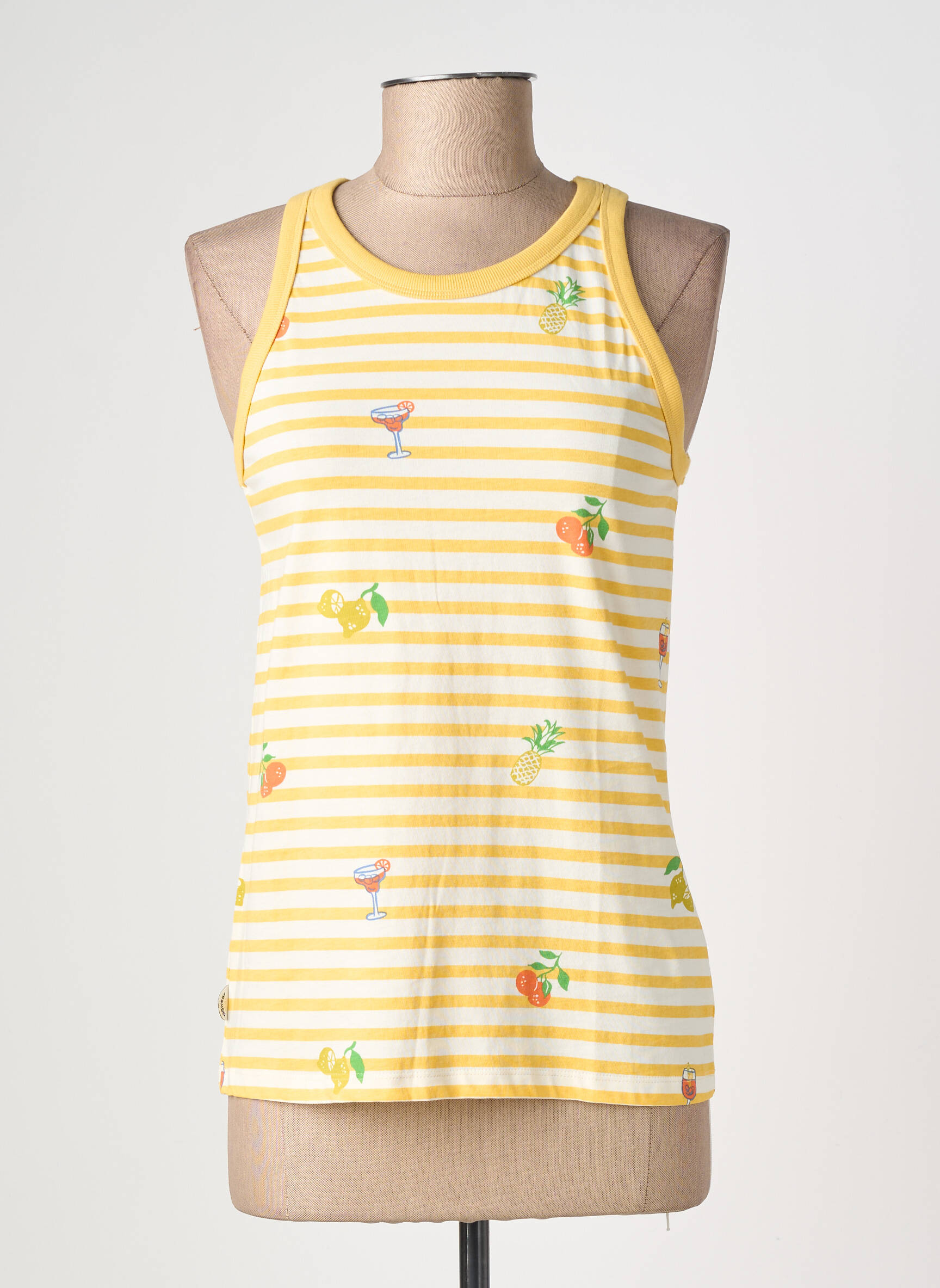 Débardeur stretch sans manche jaune RAGWEAR femme