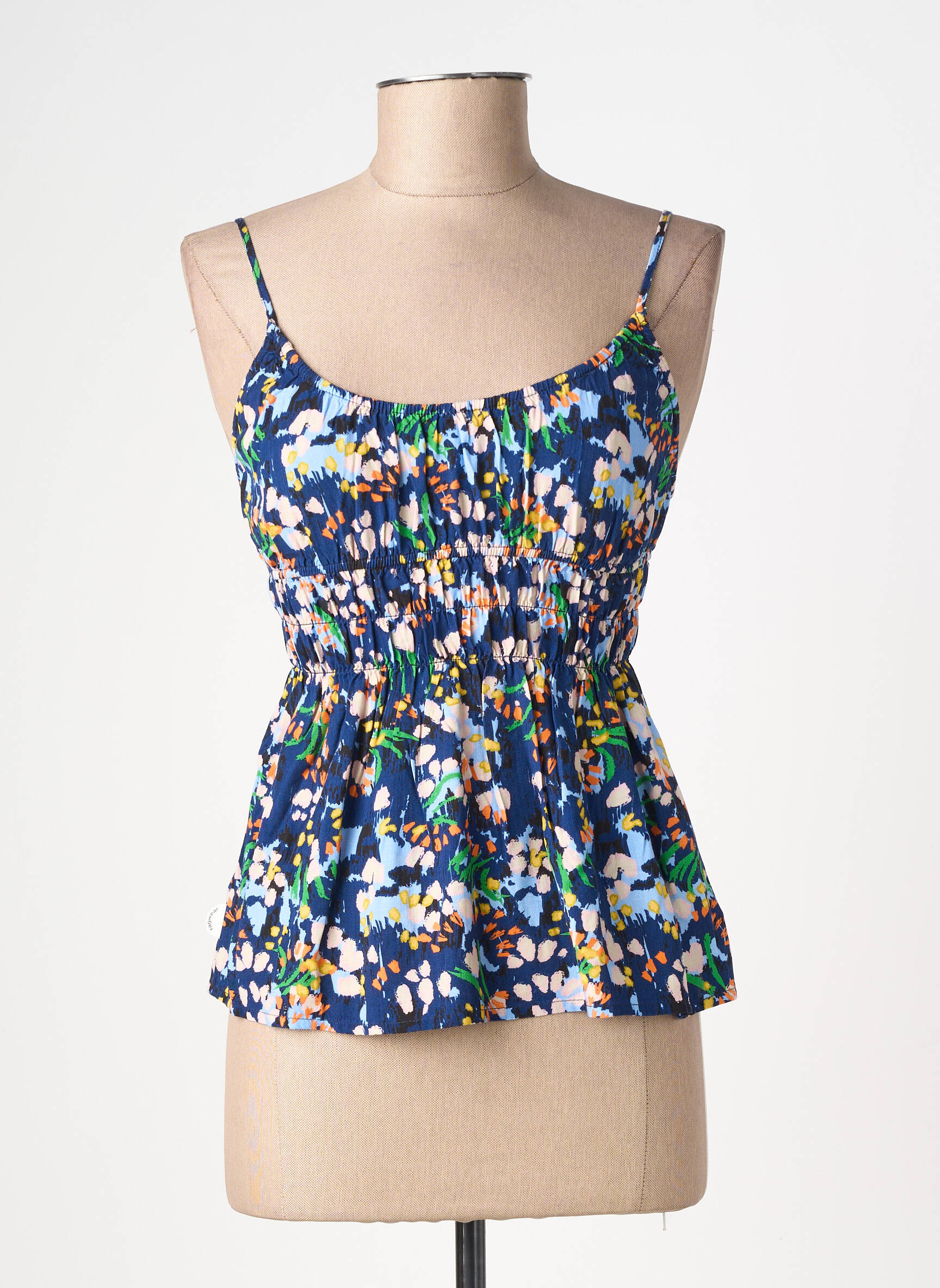 Top coupe cintrée fines bretelles bleu RAGWEAR femme