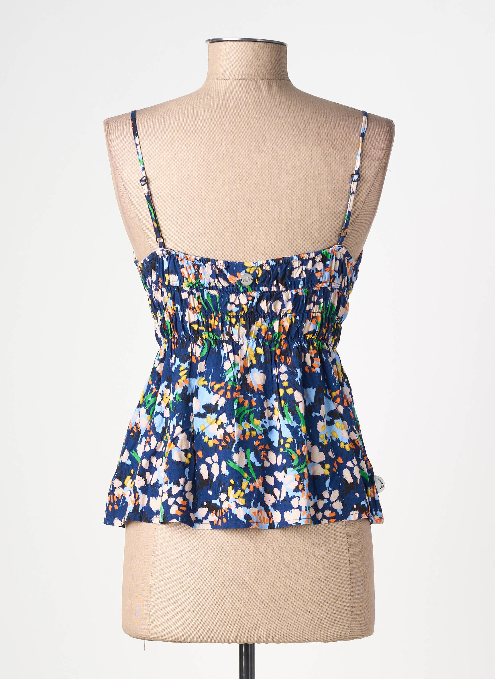 Top coupe cintrée fines bretelles bleu RAGWEAR femme