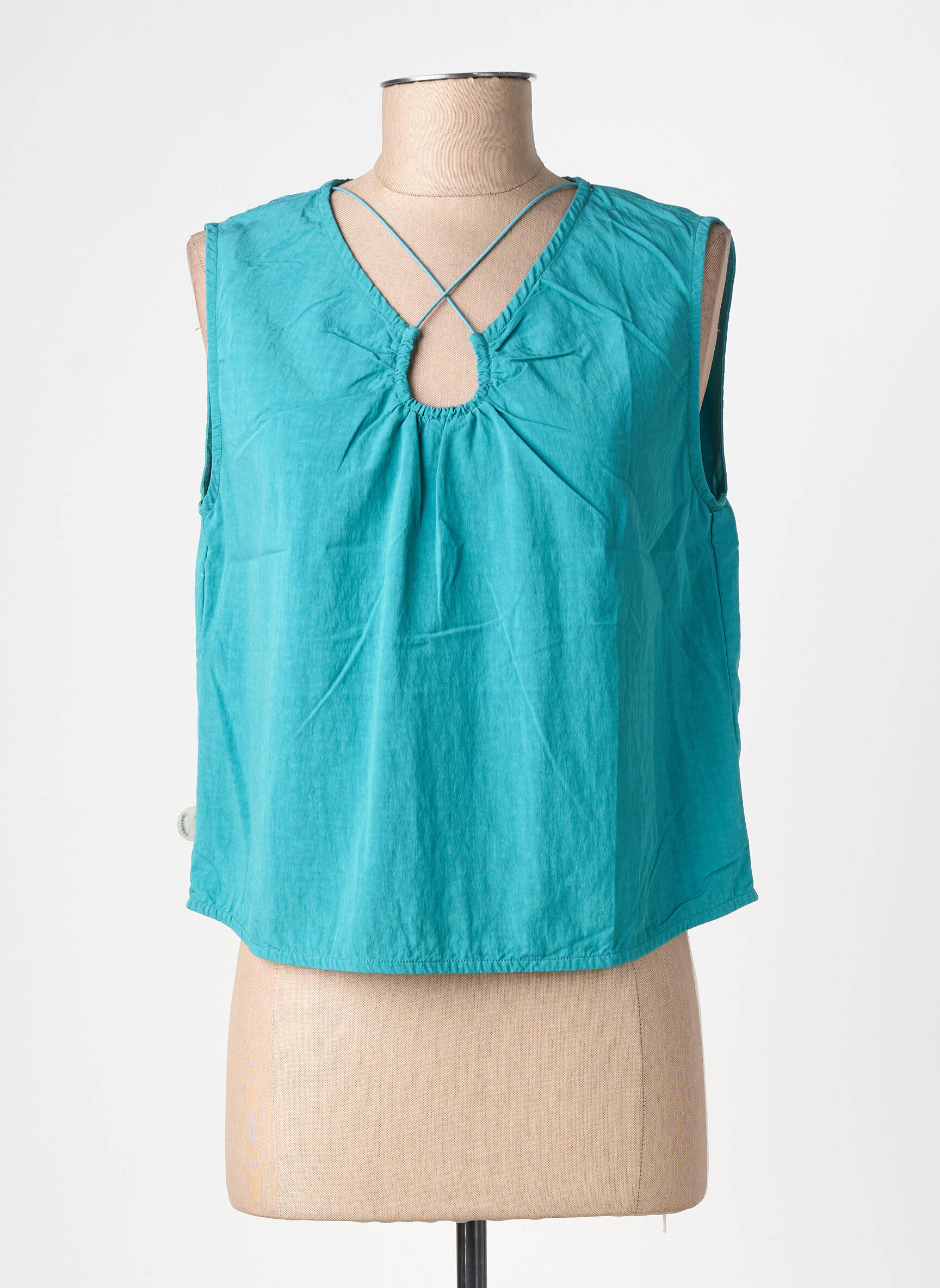 Blouse col rond sans manche vert RAGWEAR femme
