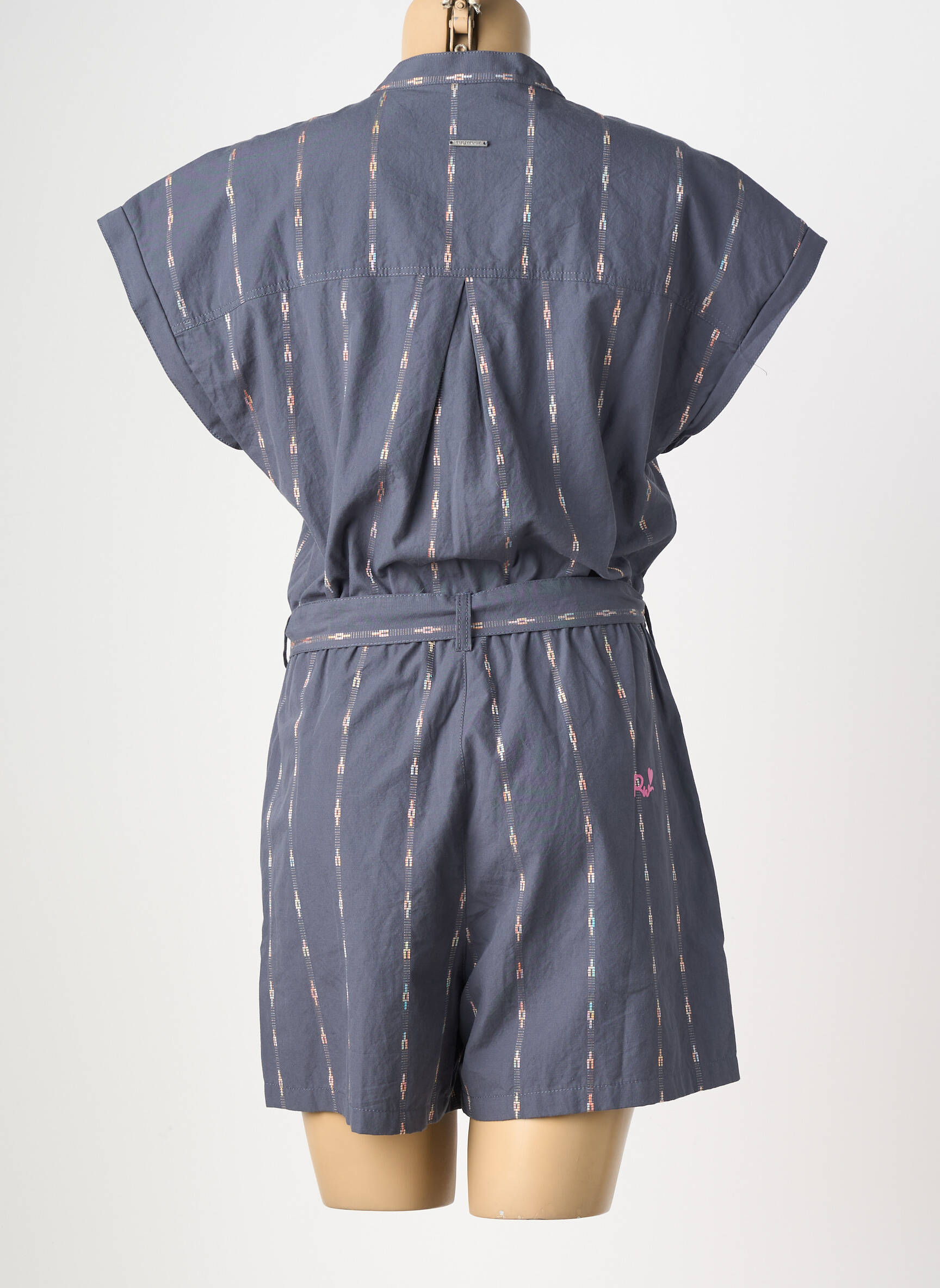 Combishort fermeture boutonnée sur le devant manches courtes gris RAGWEAR femme
