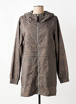 Coupe-vent manches longues a capuche marron RAGWEAR femme