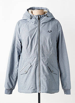 Doudoune manches longues a capuche bleu RAGWEAR femme