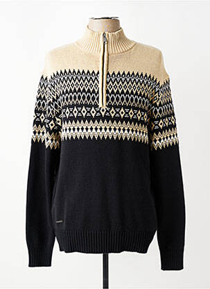 Pull tissage jacquard manches longues noir RAGWEAR homme