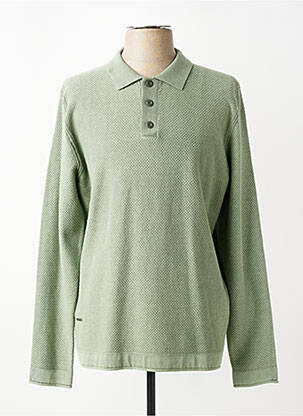 Pull col polo manches longues vert RAGWEAR homme