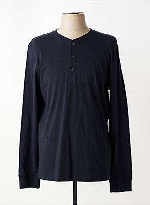 T-shirt col tunisien manches longues noir RAGWEAR homme