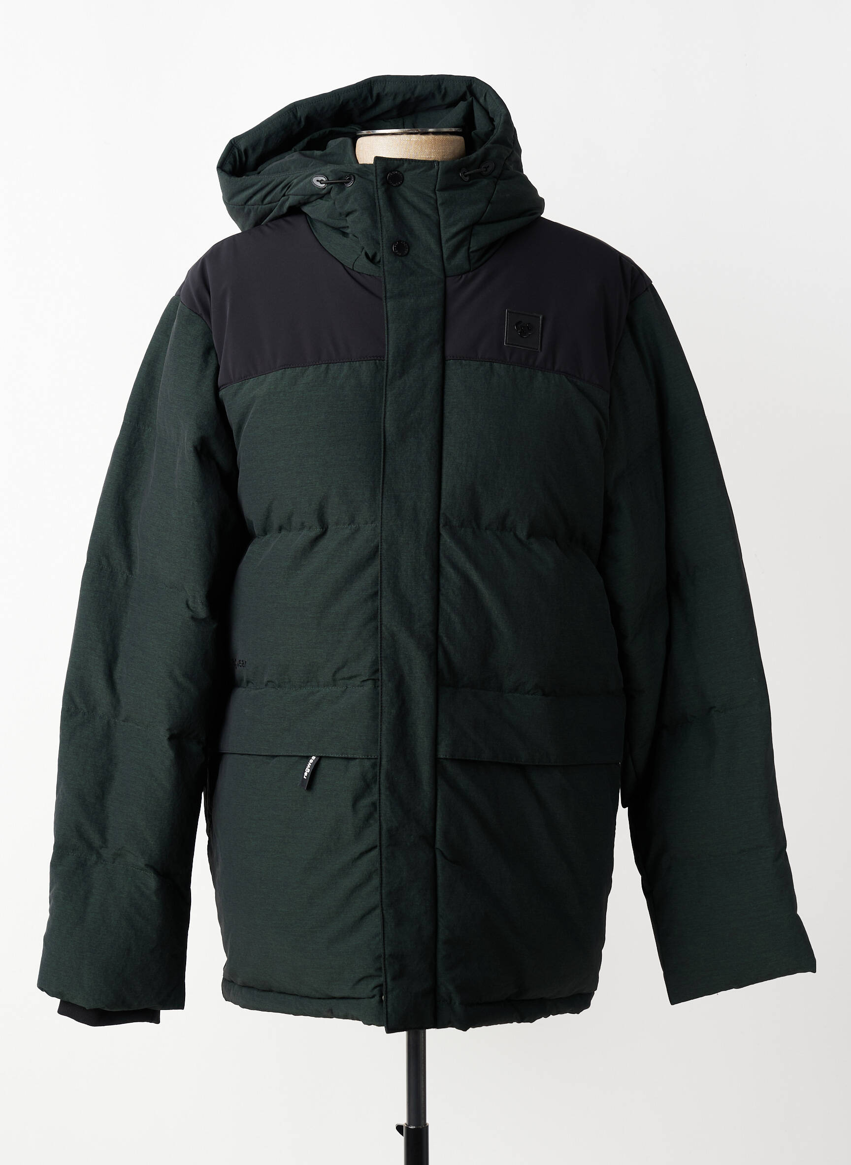 Doudoune poches a capuche vert RAGWEAR homme