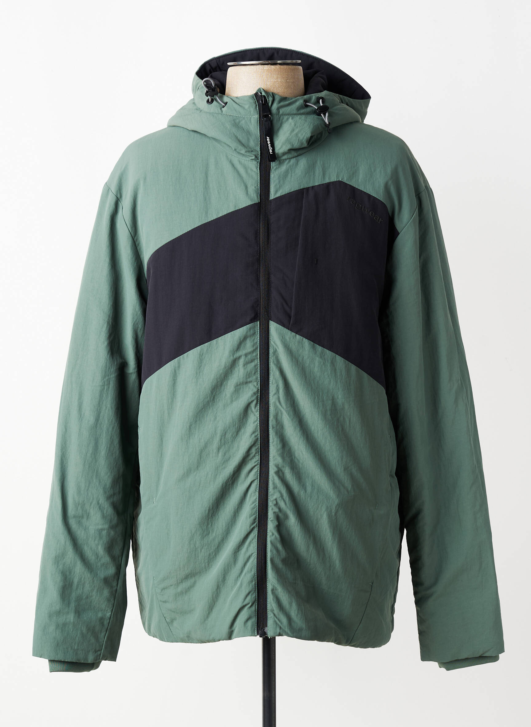 Doudoune poches a capuche vert RAGWEAR homme