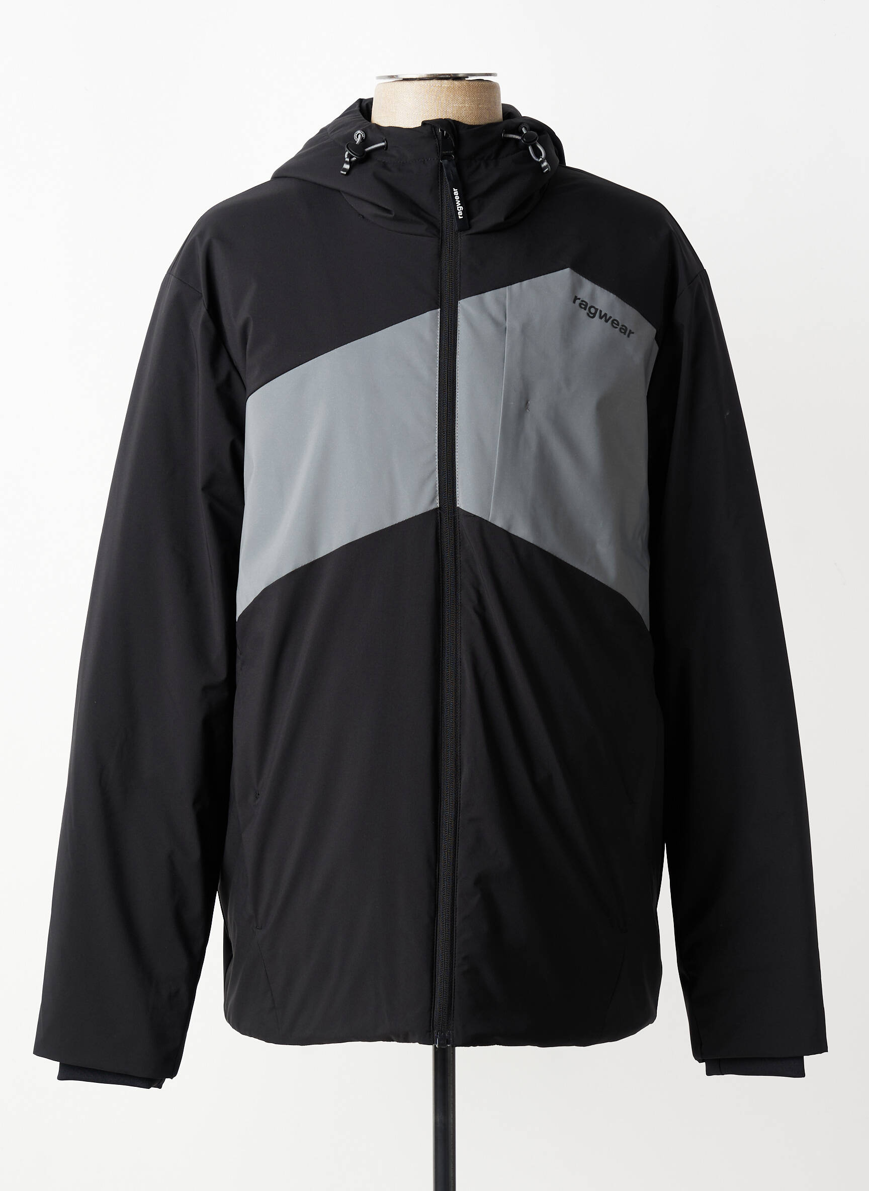 Doudoune poches a capuche noir RAGWEAR homme