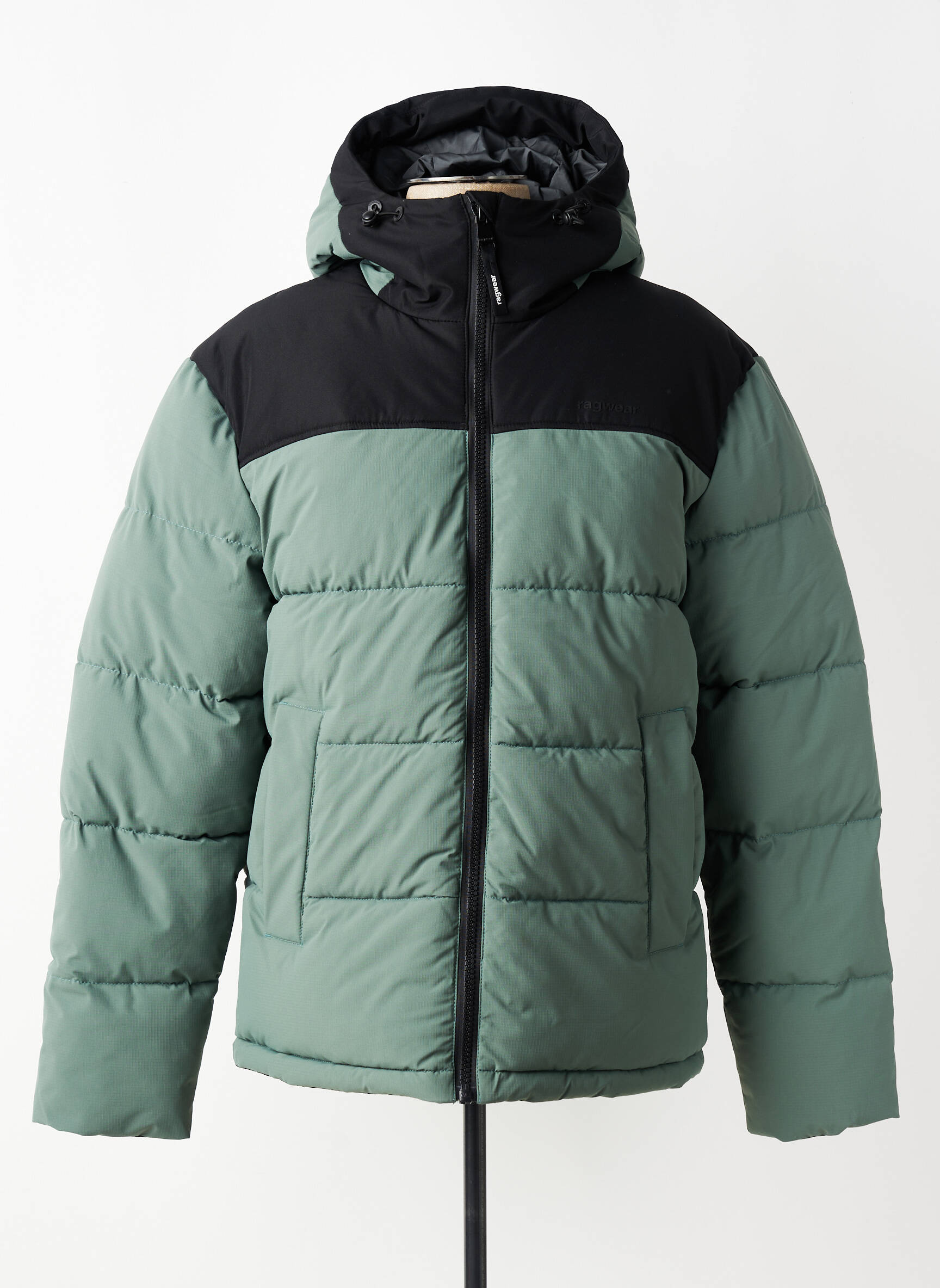 Doudoune poches a capuche vert RAGWEAR homme