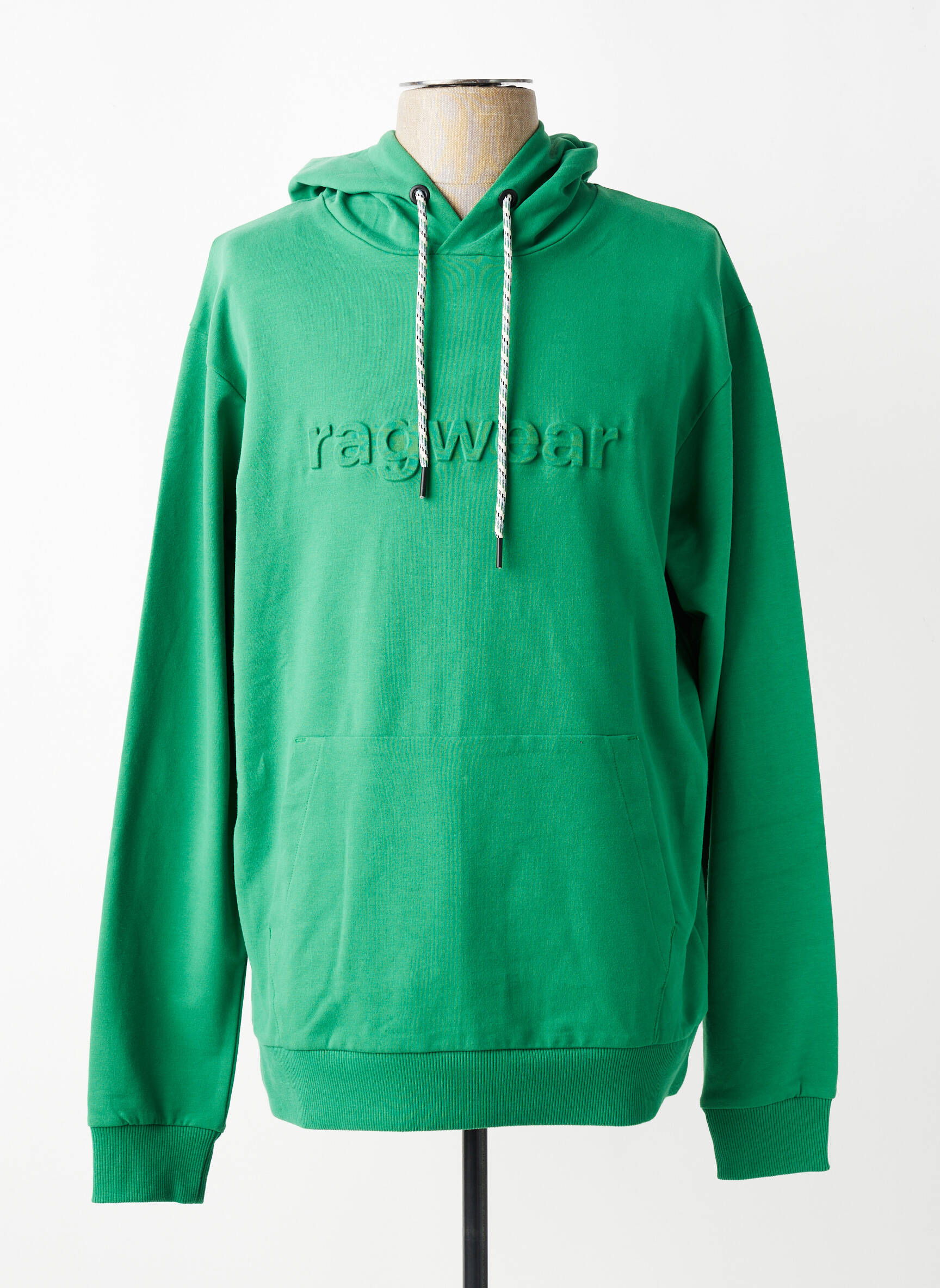 Sweat-shirt à capuche tissage jersey manches longues vert RAGWEAR homme
