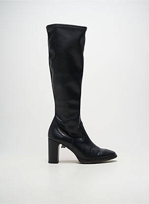 Bottes matière lisse talon de 7 à 9cm noir WONDERS femme