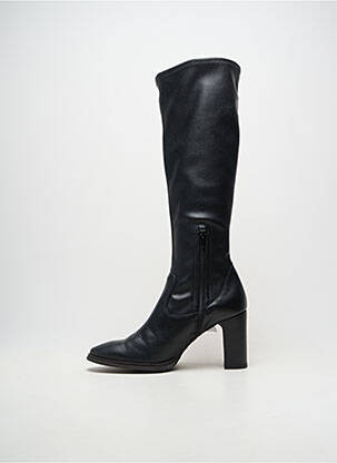 Bottes matière lisse talon de 7 à 9cm noir WONDERS femme