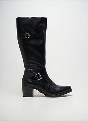 Bottes matière lisse talon de 4 à 6cm noir RIEKER femme