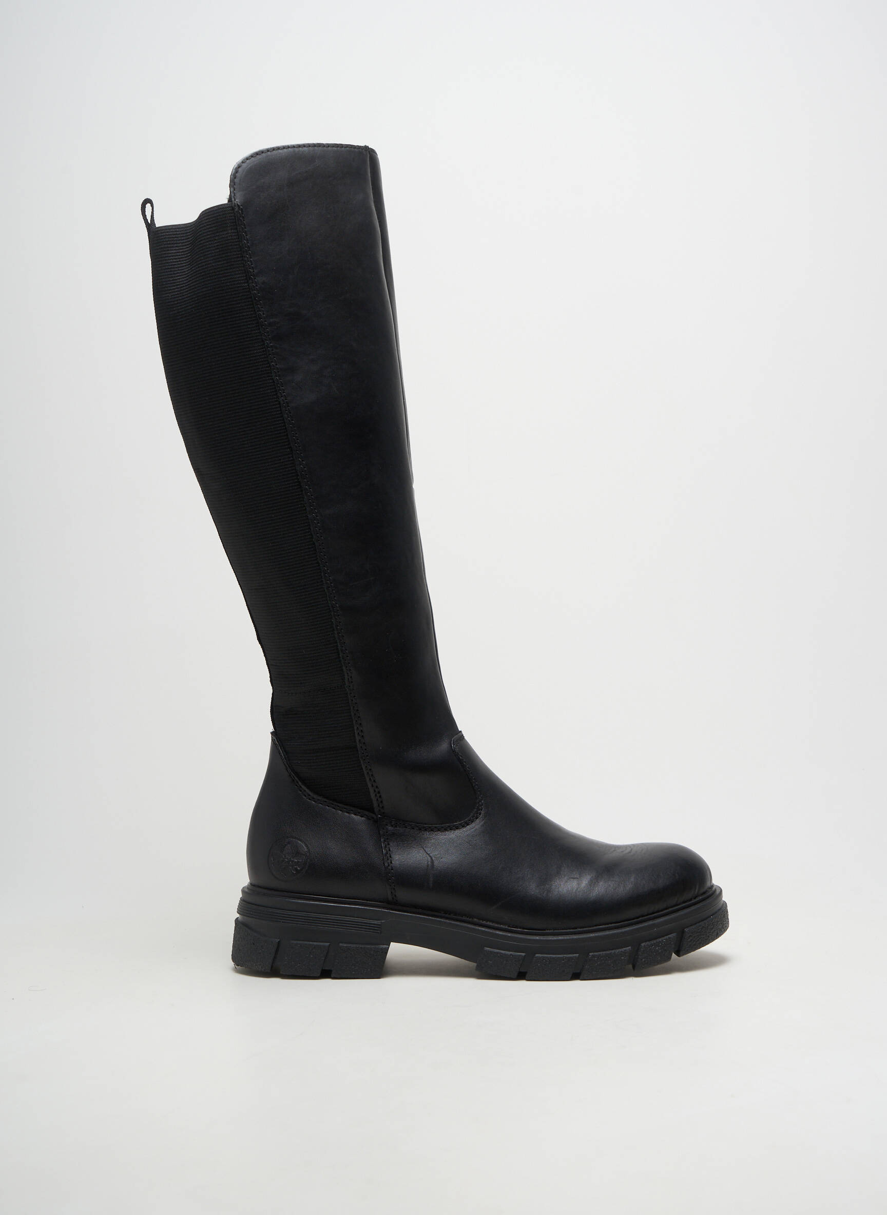 Bottes matière lisse talon de 4 à 6cm noir RIEKER femme