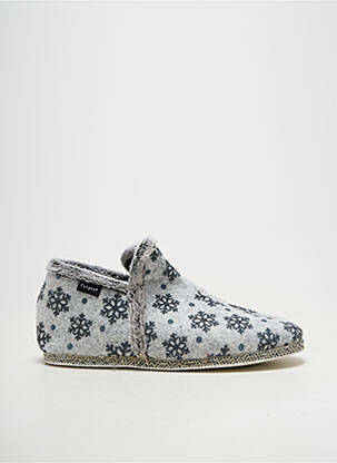 Chaussons/pantoufles bout rond talon plat jusqu'à 3cm gris FARGEOT femme
