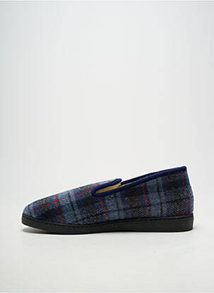 Chaussons/pantoufles bout rond bout rond bleu FARGEOT homme