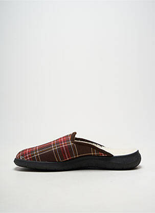 Chaussons/pantoufles bout rond bout rond rouge FARGEOT homme