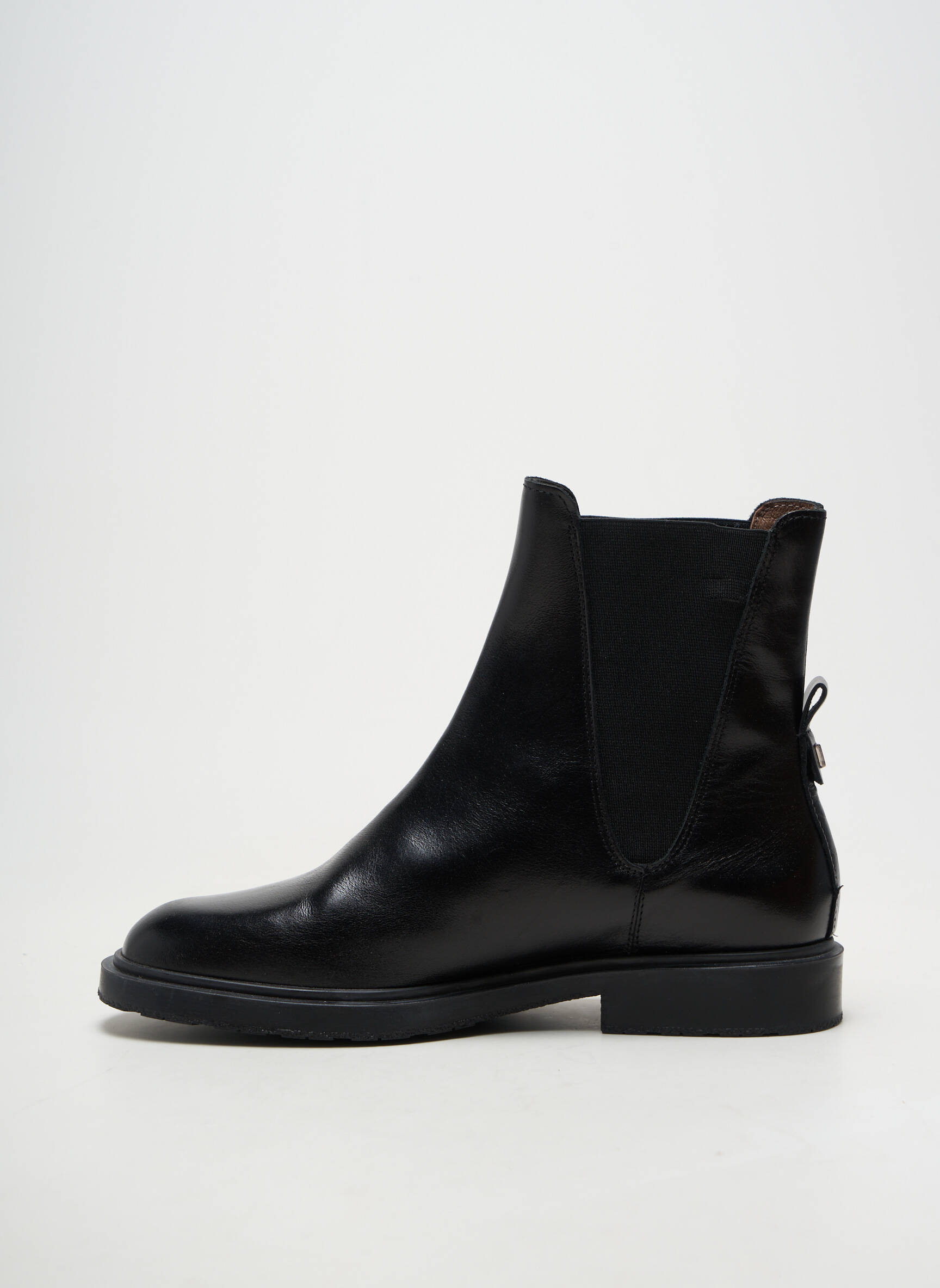 Bottines/boots matière lisse talon plat jusqu'à 3cm noir WONDERS femme