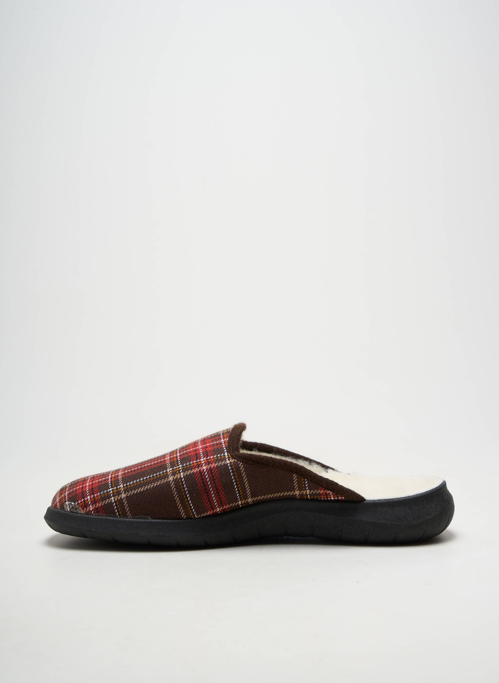 Chaussons/pantoufles bout rond bout rond rouge FARGEOT homme