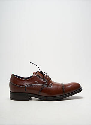 Derbies matière lisse talon bas marron FLUCHOS homme