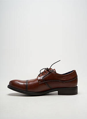 Derbies matière lisse talon bas marron FLUCHOS homme