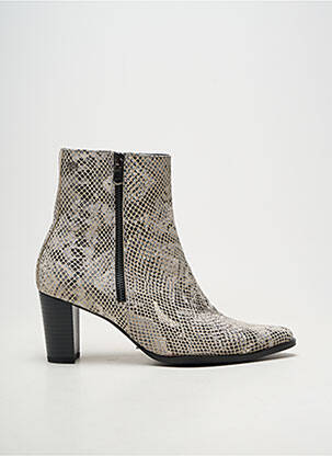 Bottines/boots matière lisse talon de 7 à 9cm blanc GEO-REINO femme