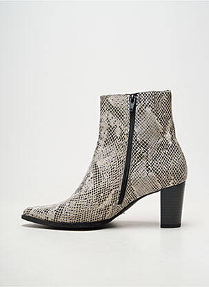 Bottines/boots matière lisse talon de 7 à 9cm blanc GEO-REINO femme